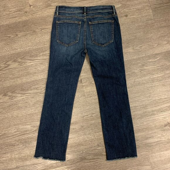 Ann Taylor Jeans Womens Size 00 Slim Crop Modern Fit Raw Hem Denim Stretch Pants - Picture 3 of 10